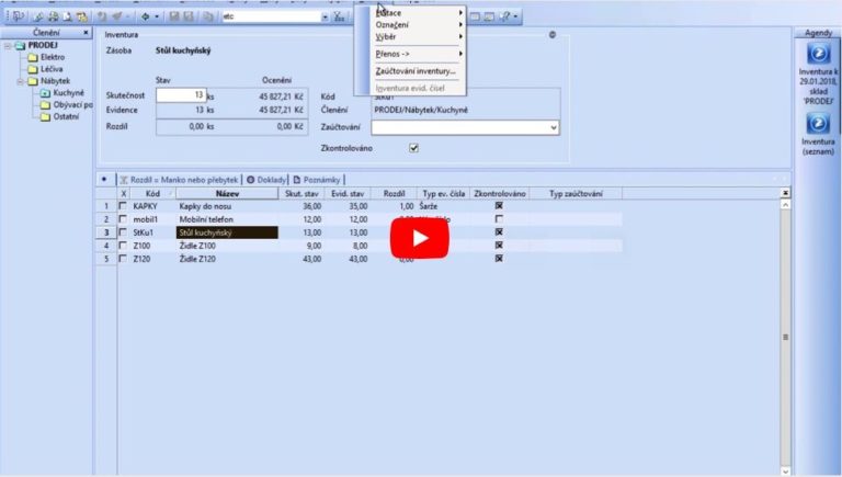 32. Inventrua - Sestavení a zaúčtování inventury