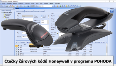 Čtečky čárových kódů Honeywell v programu POHODA