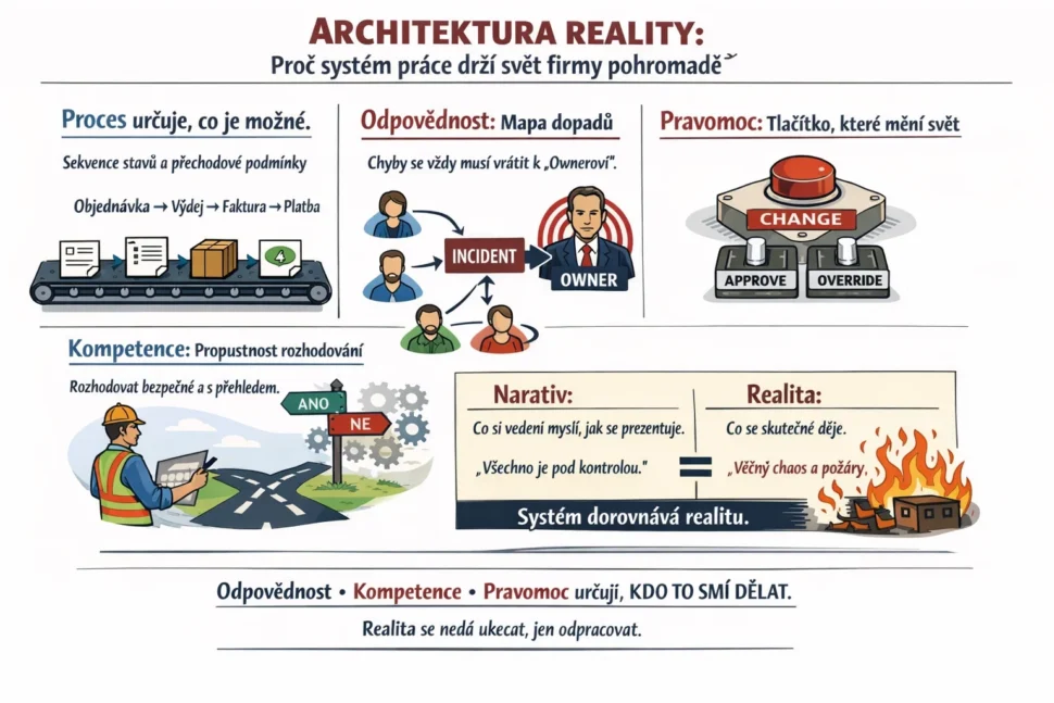 Architektura reality: proč systém práce drží svět firmy pohromadě