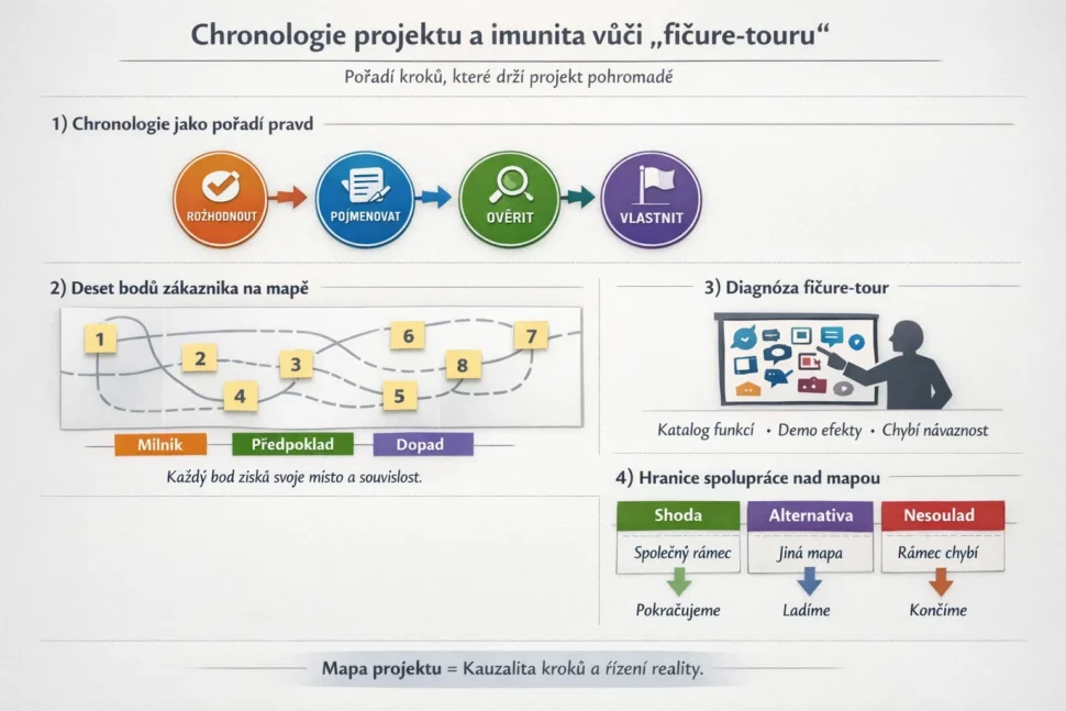 Chronologie projektu a imunita vůči „fičure-tour“